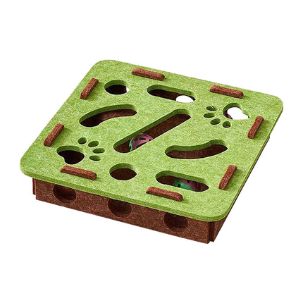 Interactive Felt Maze Toy for Cats Kittens Soft Non Toxic Pet Puzzle Box