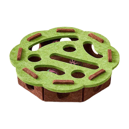 Interactive Felt Maze Toy for Cats Kittens Soft Non Toxic Pet Puzzle Box