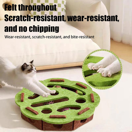 Interactive Felt Maze Toy for Cats Kittens Soft Non Toxic Pet Puzzle Box