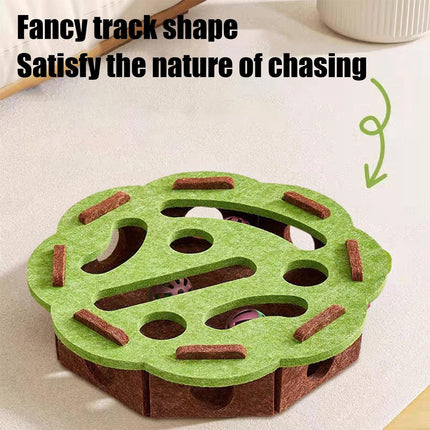 Interactive Felt Maze Toy for Cats Kittens Soft Non Toxic Pet Puzzle Box