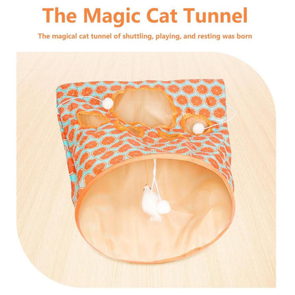 Cat Tunnel Interactive Play Tube Foldable Pet Toy for Kitten Puppy Exercise