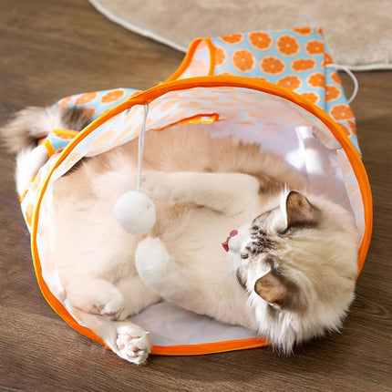 Cat Tunnel Interactive Play Tube Foldable Pet Toy for Kitten Puppy Exercise