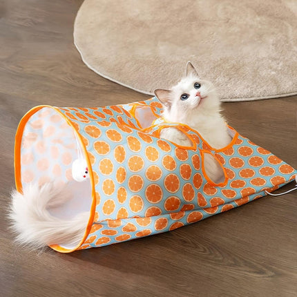 Cat Tunnel Interactive Play Tube Foldable Pet Toy for Kitten Puppy Exercise
