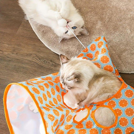 Cat Tunnel Interactive Play Tube Foldable Pet Toy for Kitten Puppy Exercise