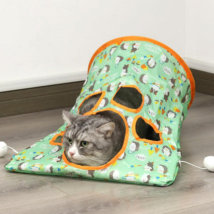 Cat Tunnel Interactive Play Tube Foldable Pet Toy for Kitten Puppy Exercise