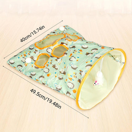 Cat Tunnel Interactive Play Tube Foldable Pet Toy for Kitten Puppy Exercise