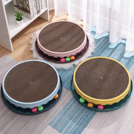 Cat Scratcher Turntable Toy Large Round Corrugated Board Nest Scratch Resistant