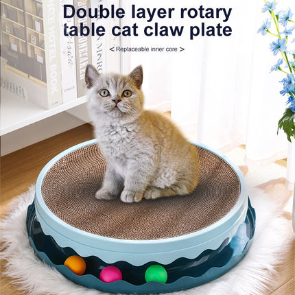 Cat Scratcher Turntable Toy Large Round Corrugated Board Nest Scratch Resistant