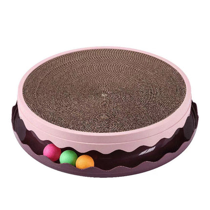 Cat Scratcher Turntable Toy Large Round Corrugated Board Nest Scratch Resistant
