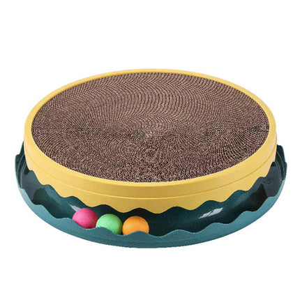 Cat Scratcher Turntable Toy Large Round Corrugated Board Nest Scratch Resistant