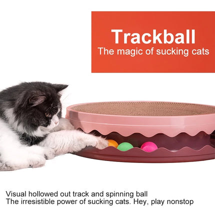 Cat Scratcher Turntable Toy Large Round Corrugated Board Nest Scratch Resistant