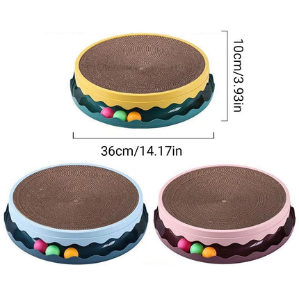 Cat Scratcher Turntable Toy Large Round Corrugated Board Nest Scratch Resistant
