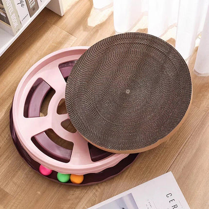 Cat Scratcher Turntable Toy Large Round Corrugated Board Nest Scratch Resistant