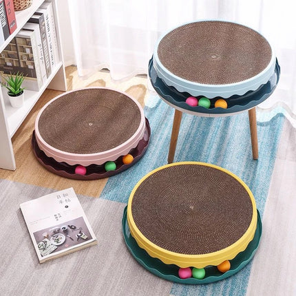 Cat Scratcher Turntable Toy Large Round Corrugated Board Nest Scratch Resistant