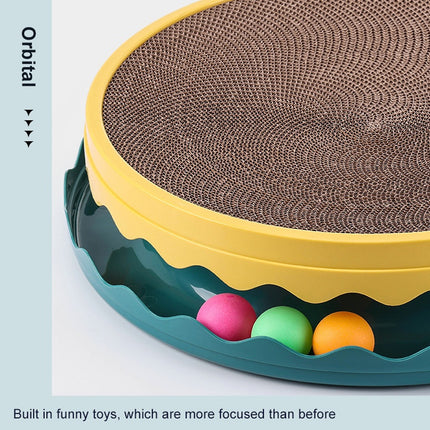 Cat Scratcher Turntable Toy Large Round Corrugated Board Nest Scratch Resistant