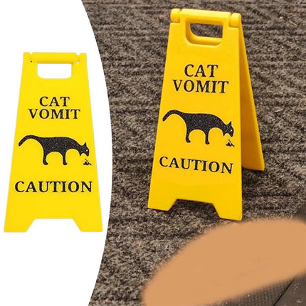 2PCS Mini Pet Vomit Warning Signs for Dog and Cat Mess Clean-Up Reminder