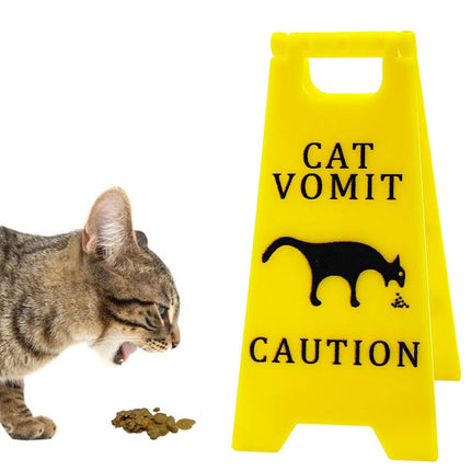 2PCS Mini Pet Vomit Warning Signs for Dog and Cat Mess Clean-Up Reminder