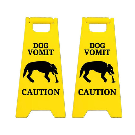2PCS Mini Pet Vomit Warning Signs for Dog and Cat Mess Clean-Up Reminder