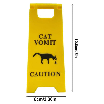 2PCS Mini Pet Vomit Warning Signs for Dog and Cat Mess Clean-Up Reminder