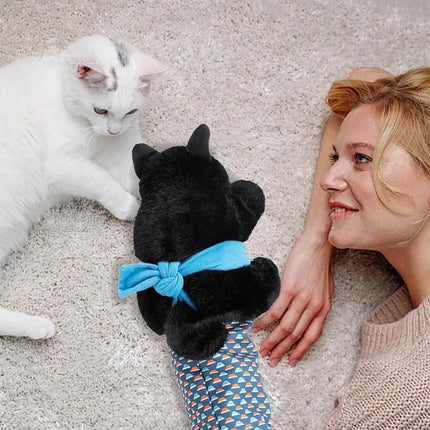 Wrestler Cat Interactive Hand Puppet Kitten Toy Pet Play Plush Puppet For Cats