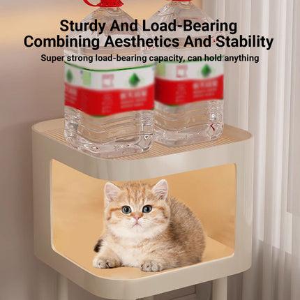 Cat Tree Tower Condo Furniture Bedside Table Rounded Edges Cat Toys Storage Rack