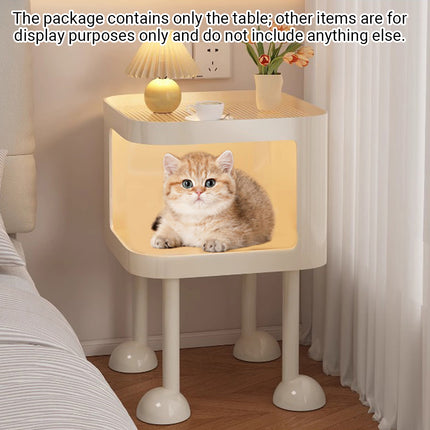 Cat Tree Tower Condo Furniture Bedside Table Rounded Edges Cat Toys Storage Rack