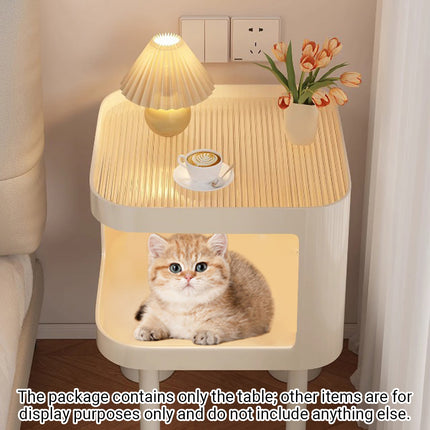 Cat Tree Tower Condo Furniture Bedside Table Rounded Edges Cat Toys Storage Rack