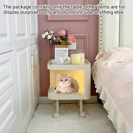 Cat Tree Tower Condo Furniture Bedside Table Rounded Edges Cat Toys Storage Rack