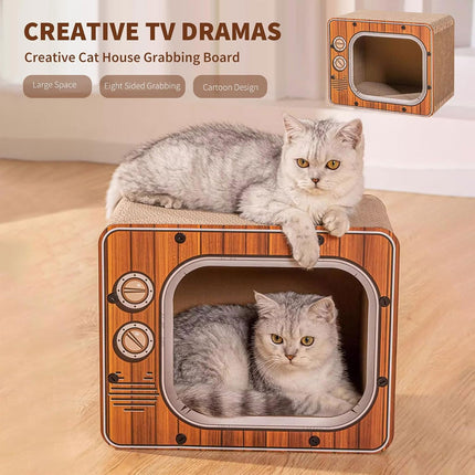 Cat Scratch Board 2 in 1 Cubic Cat Bed House Multifunctional Furniture Indoor