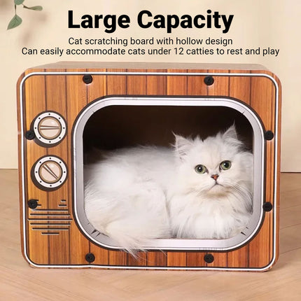 Cat Scratch Board 2 in 1 Cubic Cat Bed House Multifunctional Furniture Indoor