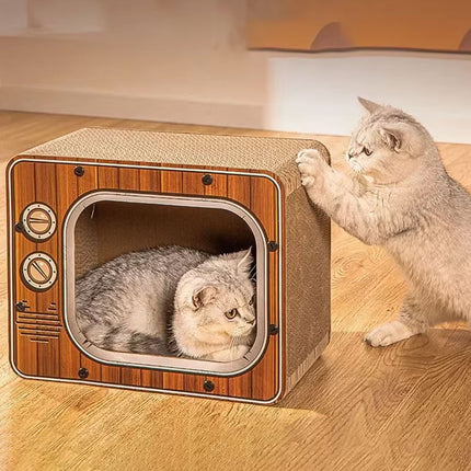 Cat Scratch Board 2 in 1 Cubic Cat Bed House Multifunctional Furniture Indoor