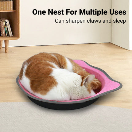 Cat Scratching Post Pad 2 in 1 PP Blanket Non Slip Indoor Kitten 38 x 38 x 5cm