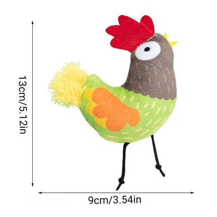 Catnip Cat Toy Plush Chicken Shape Interactive Teething Kitten Play Toy 13 x 9cm