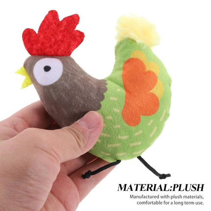 Catnip Cat Toy Plush Chicken Shape Interactive Teething Kitten Play Toy 13 x 9cm