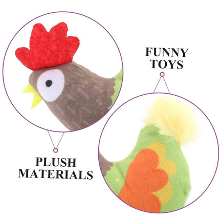 Catnip Cat Toy Plush Chicken Shape Interactive Teething Kitten Play Toy 13 x 9cm