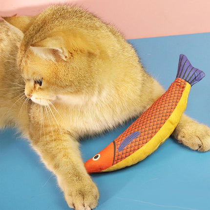Catnip Fish Toy Plush Chew Toy for Cats Kitten Interactive Boredom Relief Play