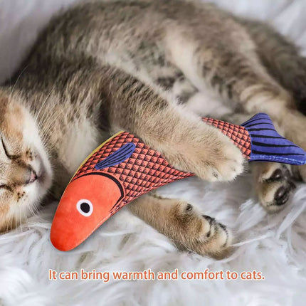 Catnip Fish Toy Plush Chew Toy for Cats Kitten Interactive Boredom Relief Play