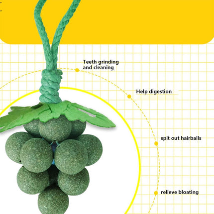 Catnip Toys Mint Ball Teeth Grinding Cleaning Teasing Toy for Cats Oral Health