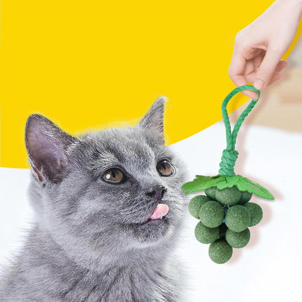 Catnip Toys Mint Ball Teeth Grinding Cleaning Teasing Toy for Cats Oral Health