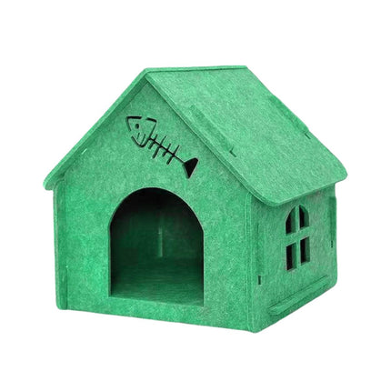 Cats Nest Scratch Resistant Semi Enclosed Felt Cat House Removable Comfortable
