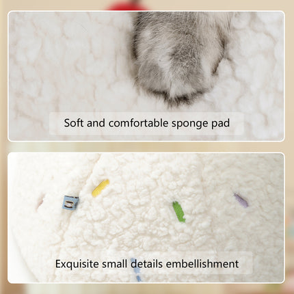 Cake Shape Cat Bed Soft Warm Pet House Durable for Indoor Cats Kittens Use