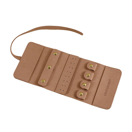 Portable Microfiber Jewelry Storage Bag Roll Organizer for Earrings Necklaces