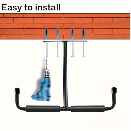 Metal T-Type Ceiling Hook Shelf Bracket Fishing Rod Kayak Hanger Storage Hooks