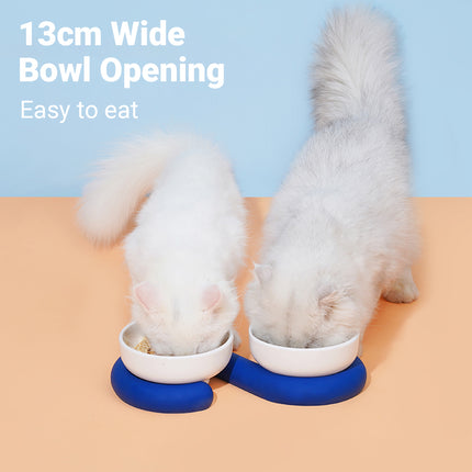 Ceramic Pet Bowl Food Water Dish Food-Grade Easy to Clean for Home Cats Dogs Use