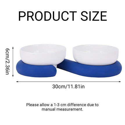 Ceramic Pet Bowl Food Water Dish Food-Grade Easy to Clean for Home Cats Dogs Use