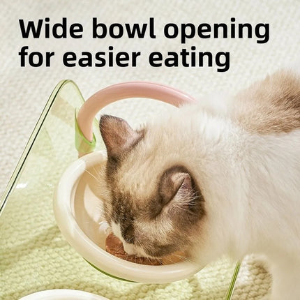 Ceramic Pet Double Bowls Stand Feeder Adjustable Height for Cat Dog Daily Use