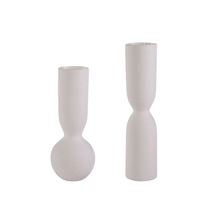 Simple White Ceramic Vase Ornament for Home Living Room Bedroom Table Decor