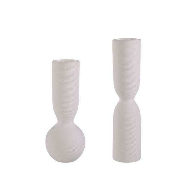 Simple White Ceramic Vase Ornament for Home Living Room Bedroom Table Decor
