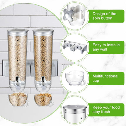 Wall Mount Double Outlet Grain Distributor Storage Container for Rice Cereal Use