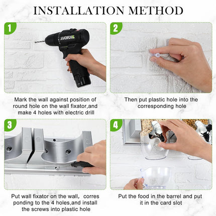 Wall Mount Double Outlet Grain Distributor Storage Container for Rice Cereal Use